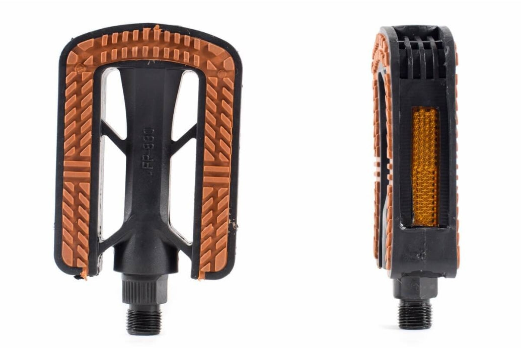 Comprar Pedales de plástico bicolor negro y marrón (pareja)
