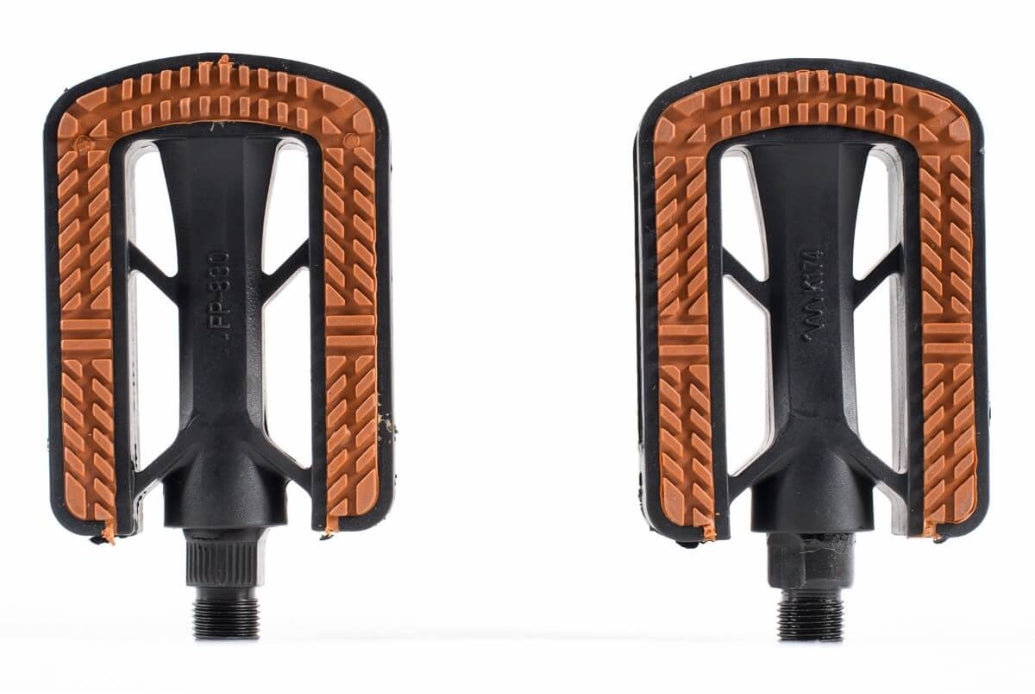 Comprar Pedales de plástico bicolor negro y marrón (pareja)