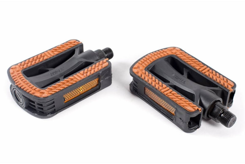 Comprar Pedales de plástico bicolor negro y marrón (pareja)