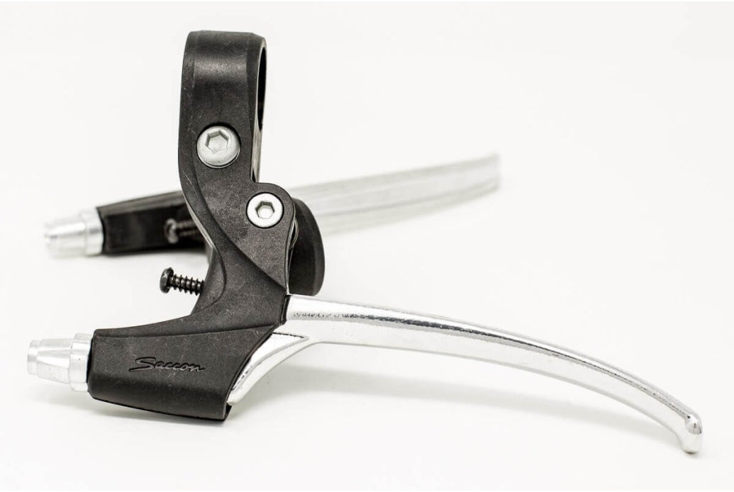 Comprar Manetas freno Saccon Cromado / Negro Pareja