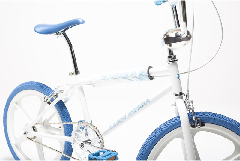 Comprar Bicicleta retro BMX Capri Cobra blanca-azul