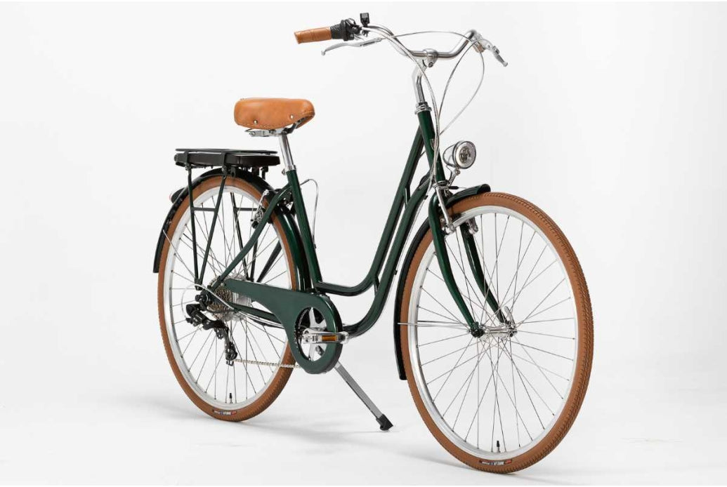 Comprar Bicicleta eléctrica Capri Berlin verde ingles 7V