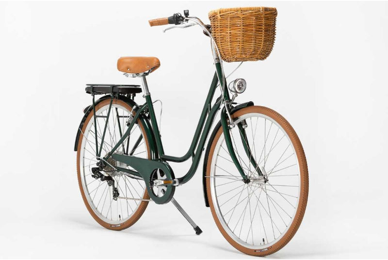 Comprar Bicicleta eléctrica Capri Berlin verde ingles 7V