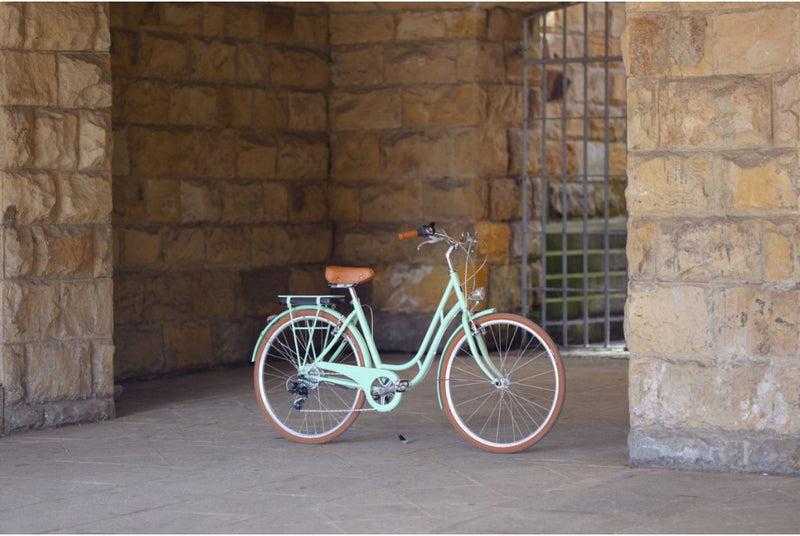 Comprar Bicicleta eléctrica Capri Berlin verde pastel 7V Reacondicionada