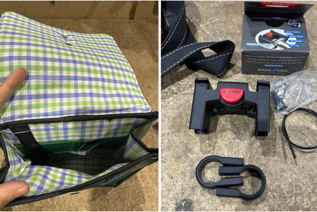 Bolso frontal semipiel para manillar