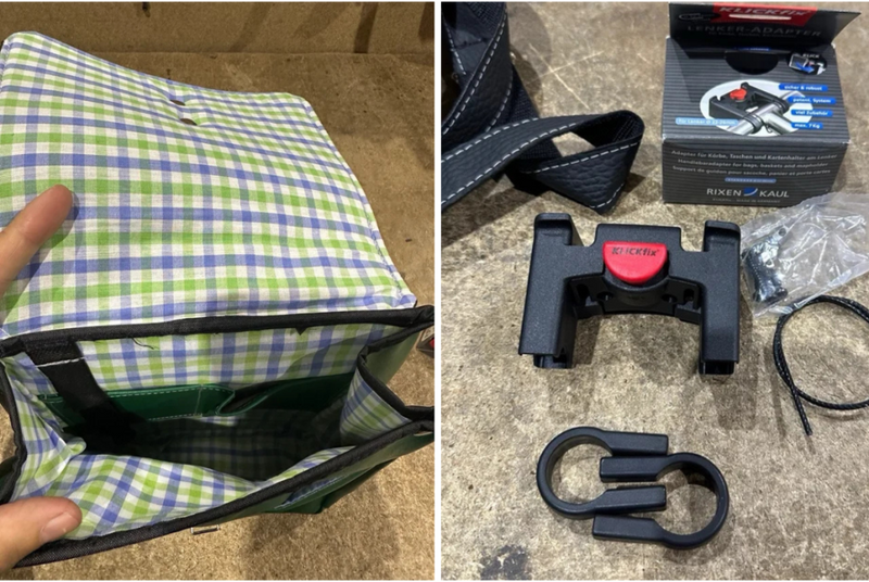 Bolso frontal semipiel para manillar