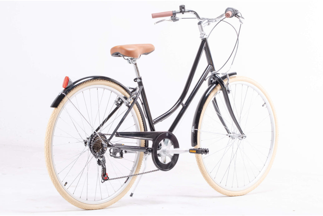 Bicicleta de Paseo Niza Negro 7 Velocidades - Reacondicionada