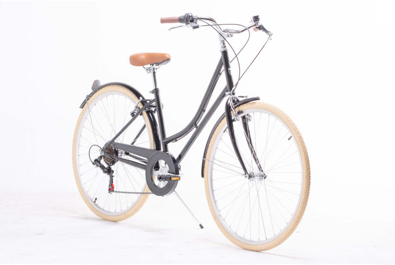 Bicicleta de Paseo Niza Negro 7 Velocidades - Reacondicionada