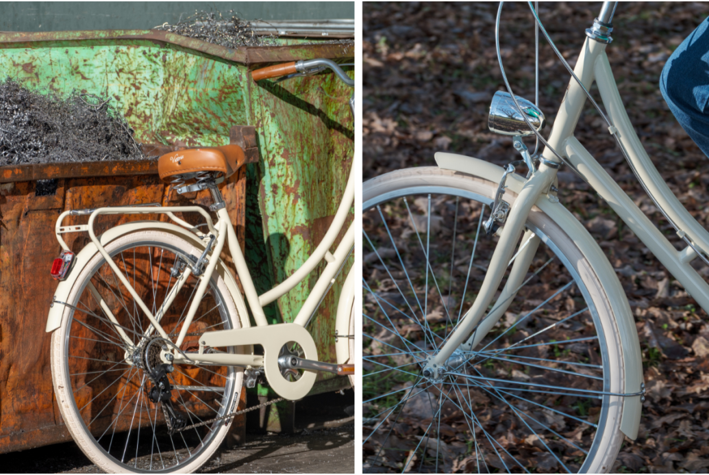 Bicicleta de paseo vintage Capri Valentina Crema + 7V