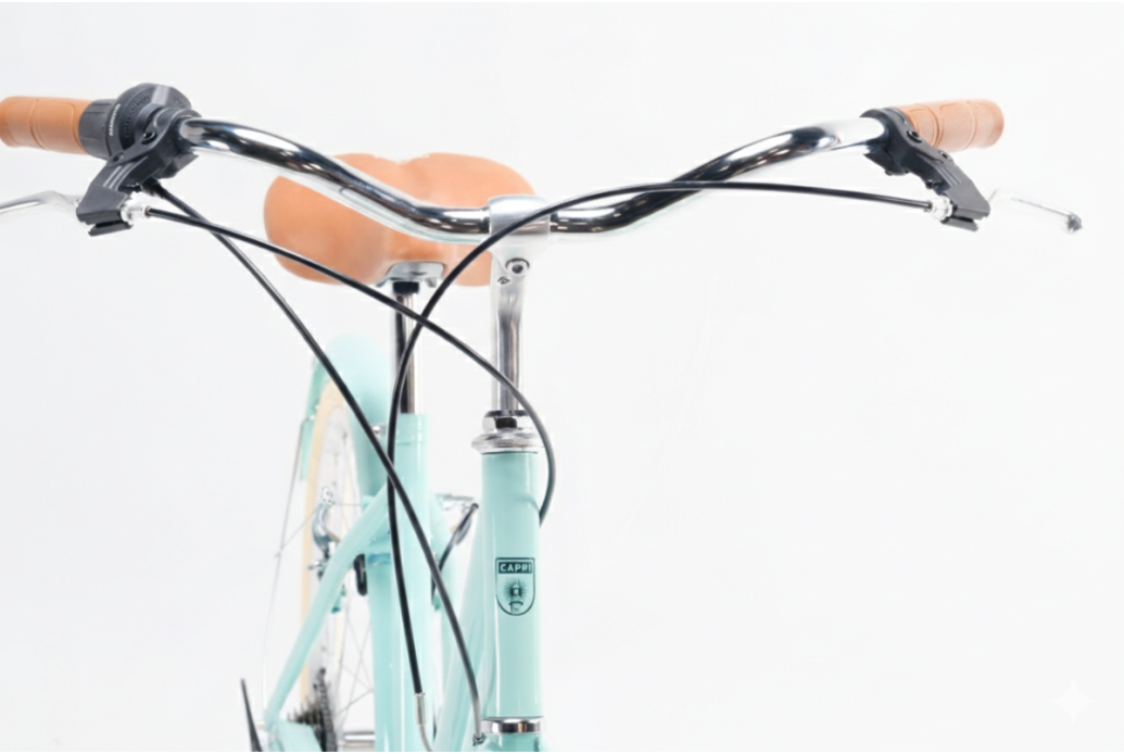 Bicicleta de paseo vintage Capri Valentina aquamarina - 6v