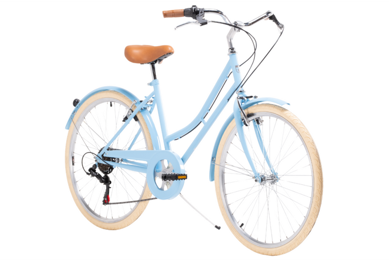 Bicicleta de paseo Capri Valentina azul pastel 6V
