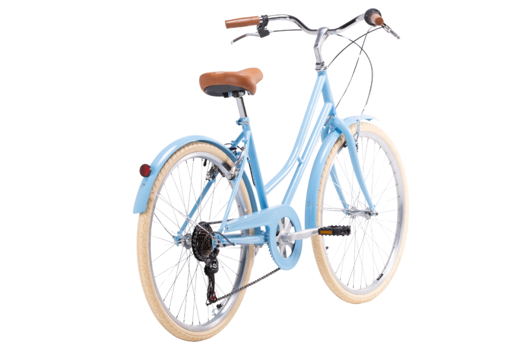 Bicicleta de paseo Capri Valentina azul pastel 6V