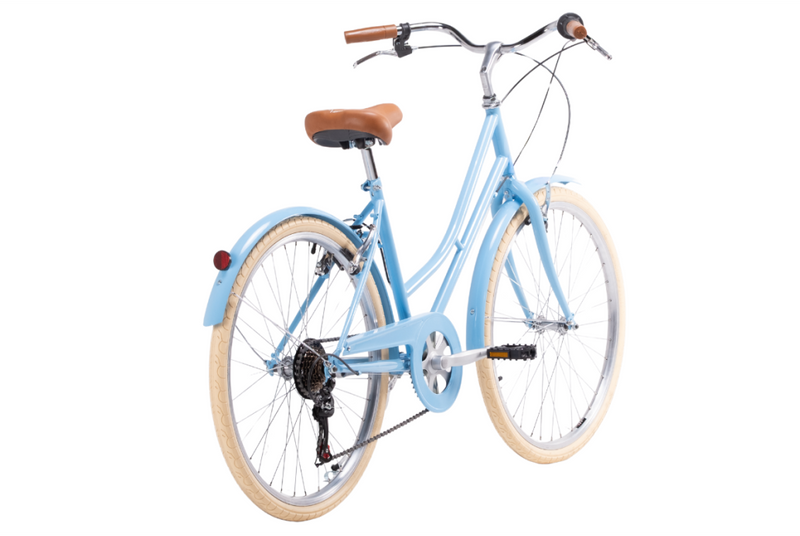 Bicicleta de paseo Capri Valentina azul pastel 6V