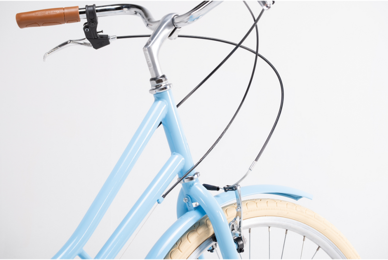 Bicicleta de paseo Capri Valentina azul pastel 6V