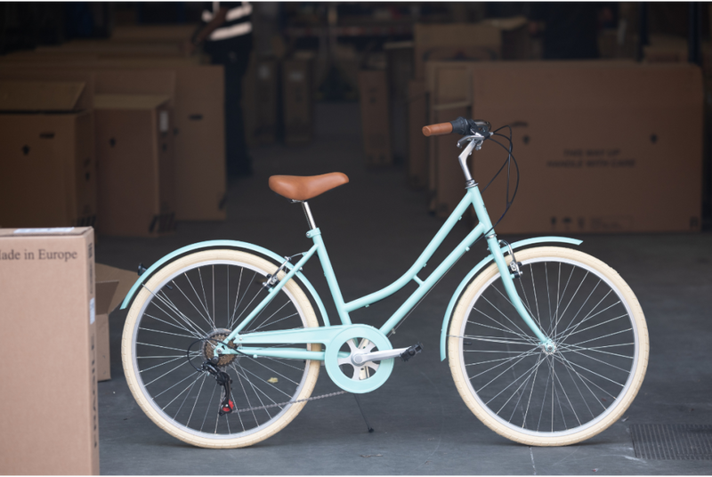 Bicicleta de paseo vintage Capri Valentina aquamarina - 6v