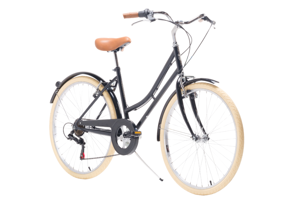 Bicicleta de paseo vintage Capri Barcelona Negro-Crema 6V