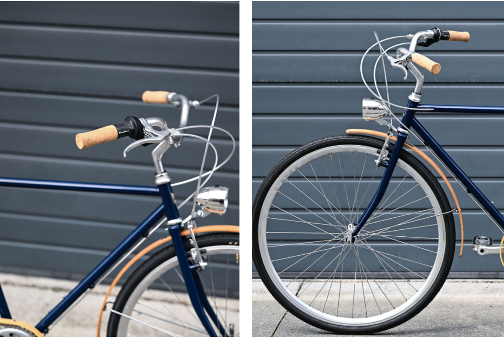 Bicicleta Urbana Capri Weimar Space Blue - Edición madera