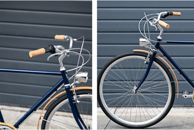 Bicicleta Urbana Capri Weimar Space Blue - Edición madera