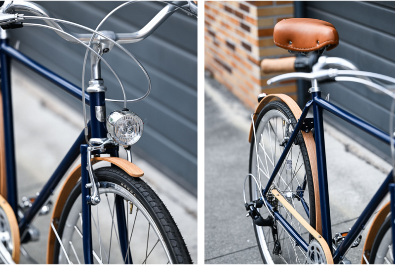 Bicicleta Urbana Capri Weimar Space Blue - Edición madera