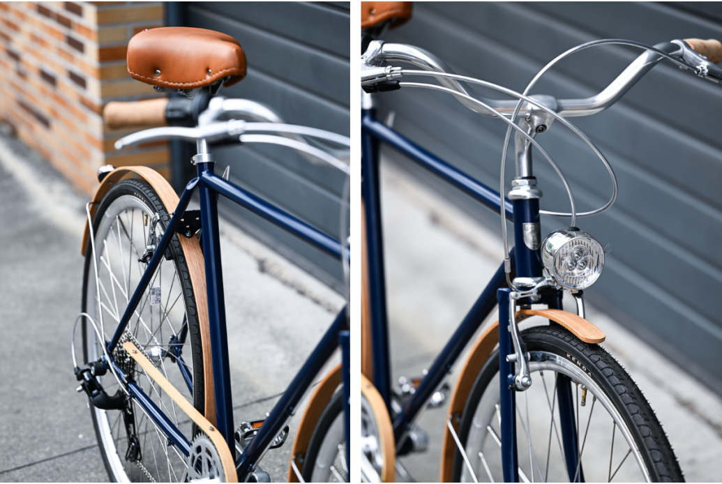 Bicicleta Urbana Capri Weimar Space Blue - Edición madera