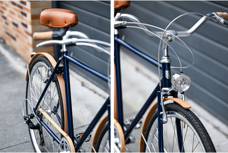 Bicicleta Urbana Capri Weimar Space Blue - Edición madera