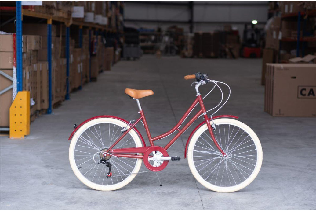 Bicicleta Urbana Capri Valentina Rojo  6V Reacondiconado