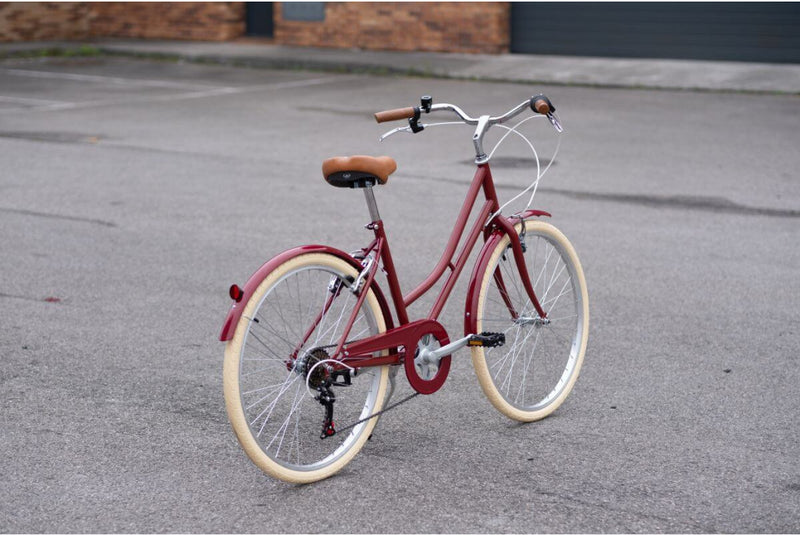 Bicicleta Urbana Capri Valentina Rojo  6V Reacondiconado