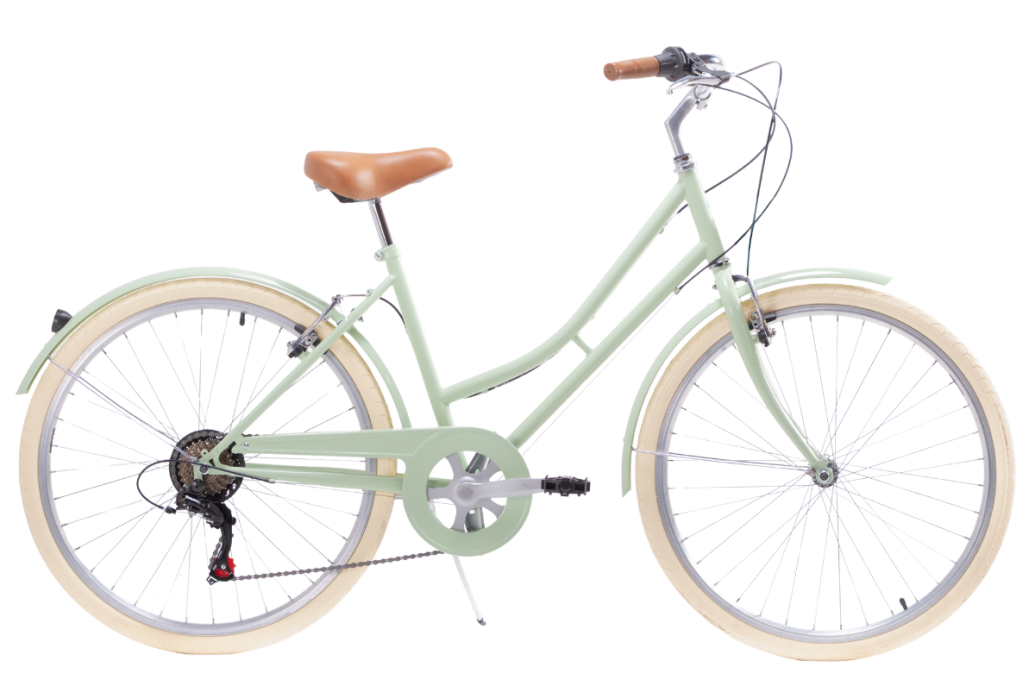 Bicicleta de paseo vintage Capri Valentina verde pastel - Reacondicionada