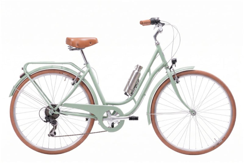 Bicicleta eléctrica Capri Berlin 4 verde pastel 7V