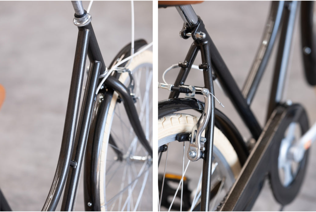 Bicicleta de paseo vintage Capri Valentina Grafito 6V