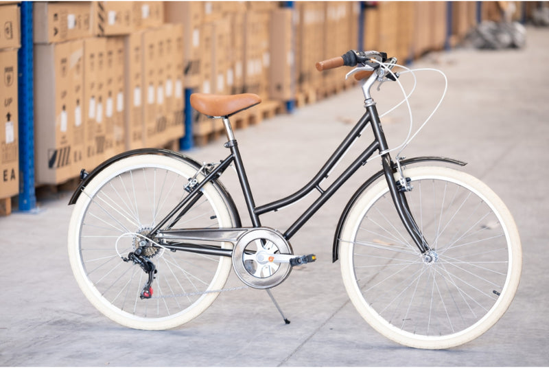 Bicicleta de paseo vintage Capri Valentina Grafito 6V