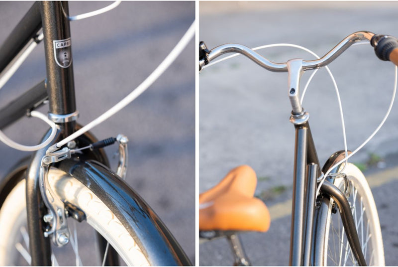 Bicicleta de paseo vintage Capri Valentina Grafito 6V