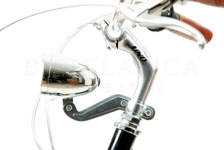 Foco Led de Bicicleta Retro Acero Cromado con Visera